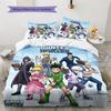 Hunter X Hunter Pattern Bedding Quilt Set Quilt Cover Pillowcase Home Birthday Gift(1 * Duvet Cover + 2 * Pillowcase, Without Core)