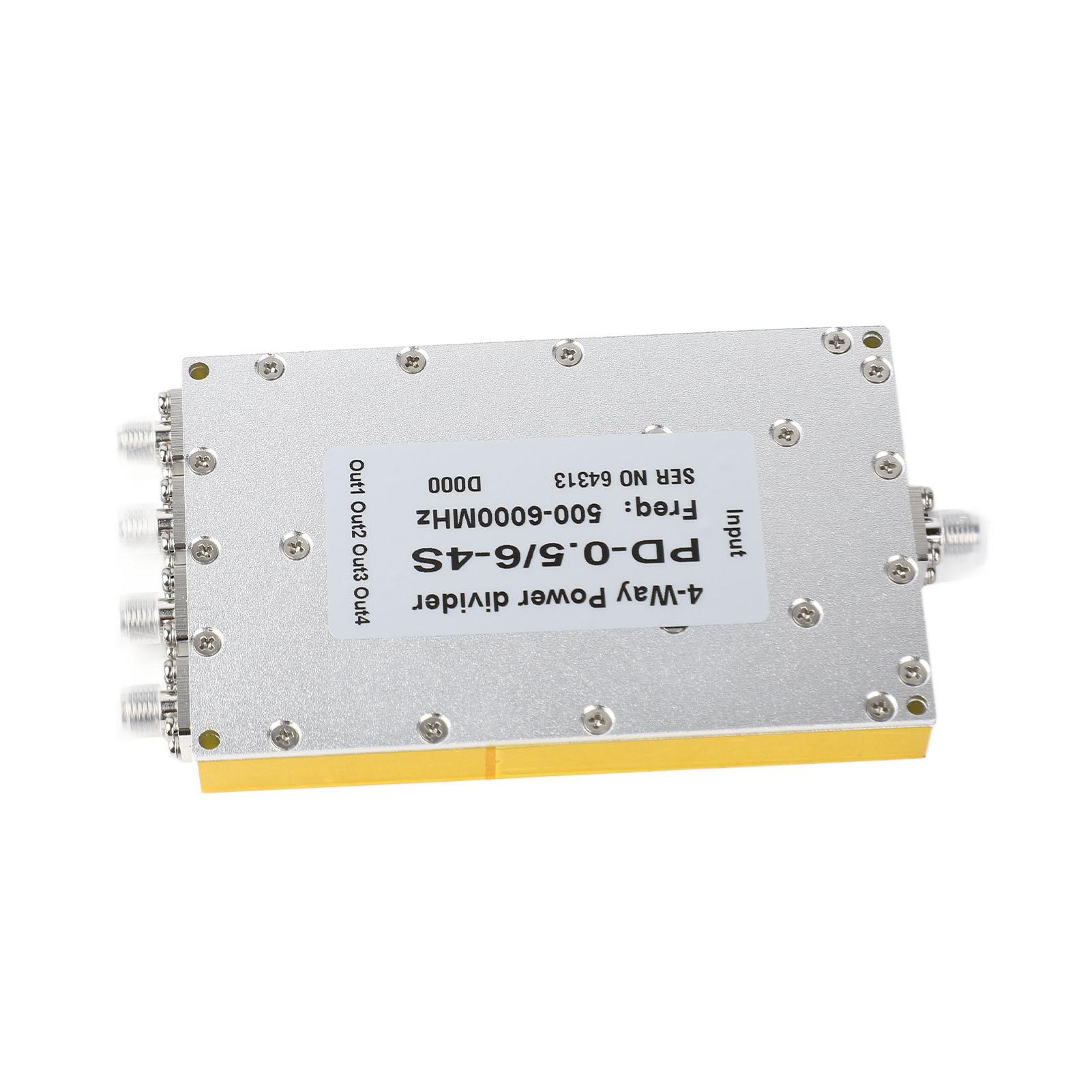 

4 Way SMA Power Divider 500 To 6000MHz Small Insertion Loss High Gain SMA Microstrip Power Splitter