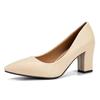 Chaussures féminines femmes mignonnes bout pointu élégant confort printemps à enfiler talon carré chaussures dame décontractées escarpins à talon ab575