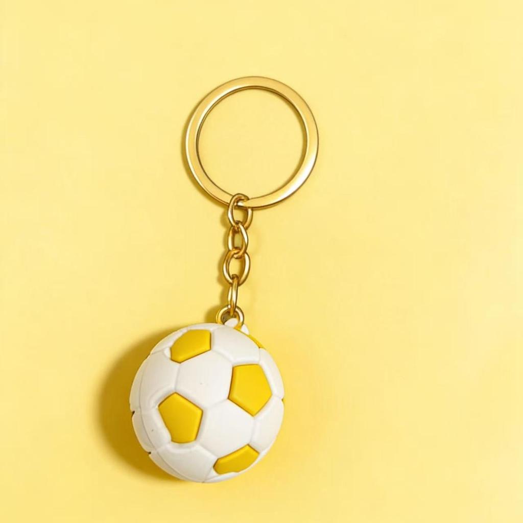 3D Football Keychain: World Cup League Commemorative Pendant for Couples, Backpacks, and Gifts