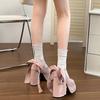Fashion retro French high-heeled bag head sandals women's 2025 new summer wear small Mary Jane single shoes