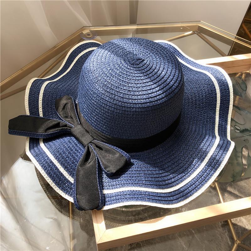 Women's Summer Straw Hat Beach Hat Seaside Sun Protection Korean Style Face-Covering Travel Vacation Versatile Sun Hat Cooling Hat