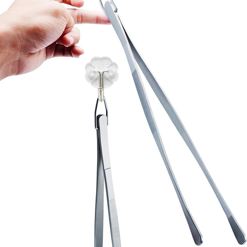 12Inch Stainless Steel Kitchen Tweezer Cooking Tweezer BBQ Steak Bread Salad Baking Tong Extra-Long Cooking Clip Kitchen Tools