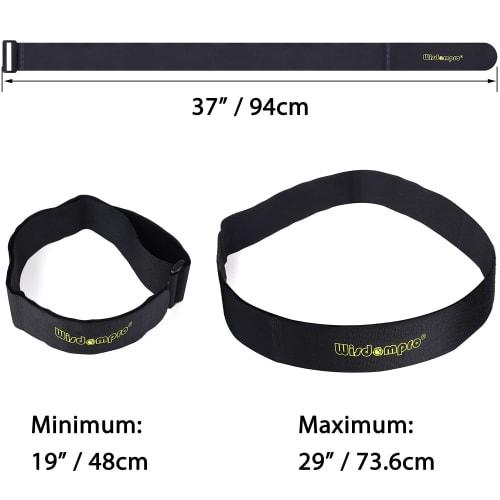 Wisdompro Luggage Securement Straps, Velcro Cable Ties, Non-Stretch, 5cm x 94cm, Set of 4, for Motorcycles, Cars, Outdoor Activities, Futons, and Disa