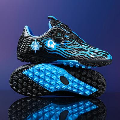 Football Boots Are Lightweight To Wear / Take Off with Rotating Buttons/ Rubber Soft Soles They Are Also Training Shoes Artificial Turf Soccer Shoes