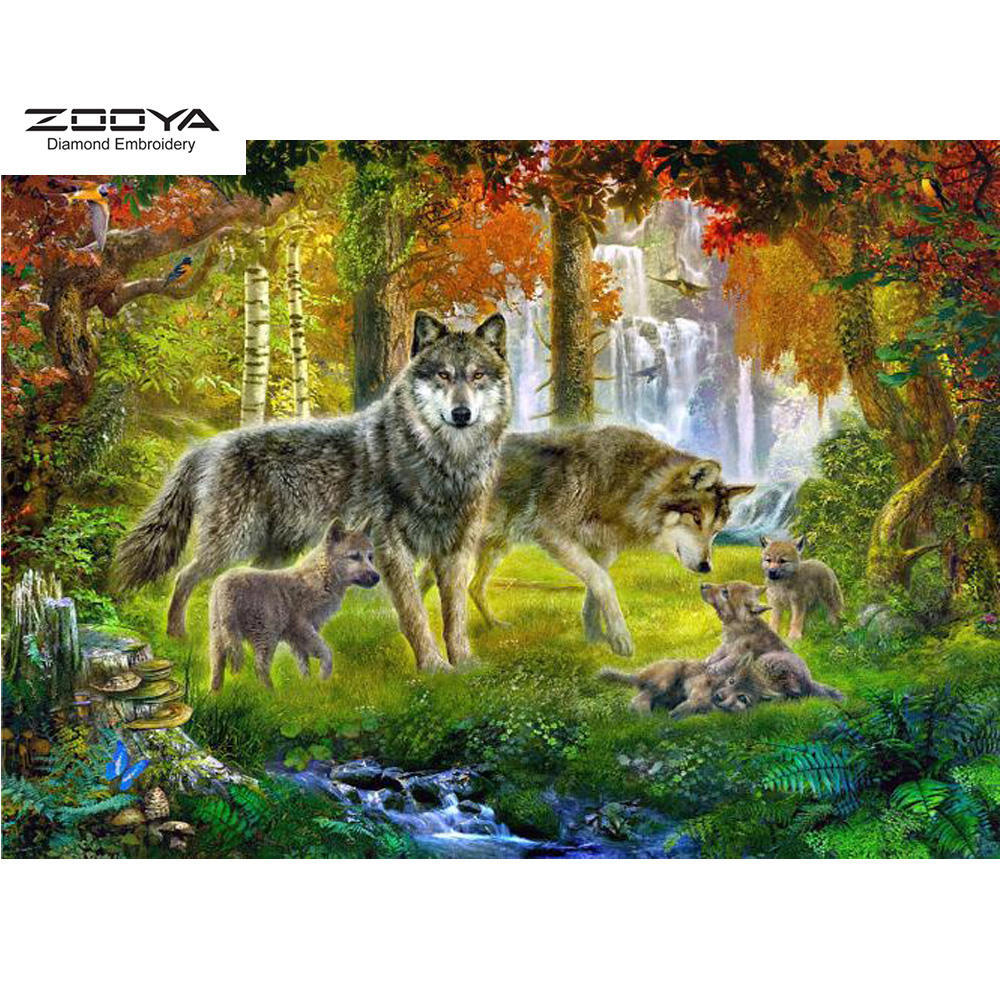 

ЗООЯ DIY 3D Алмазная картина животное волк вышивка крестиком домашний декор