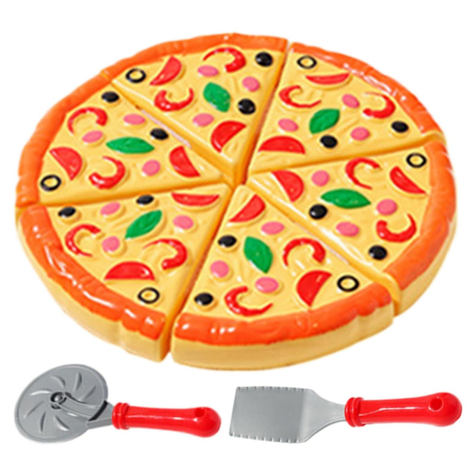 

Игровой набор Пицца-вечеринка для детей Пицца-пирог Имитация еды Кусочек и подача Пластиковые кухонные аксессуары для игры Интерактивная игра