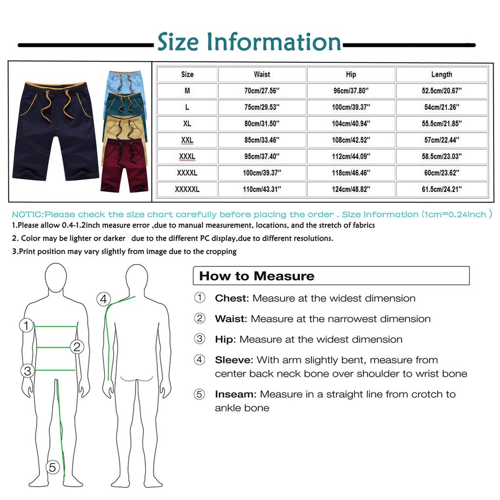 Men's New Summer Casual Baggy Shorts Fashionable Loose Cotton Colour Shorts