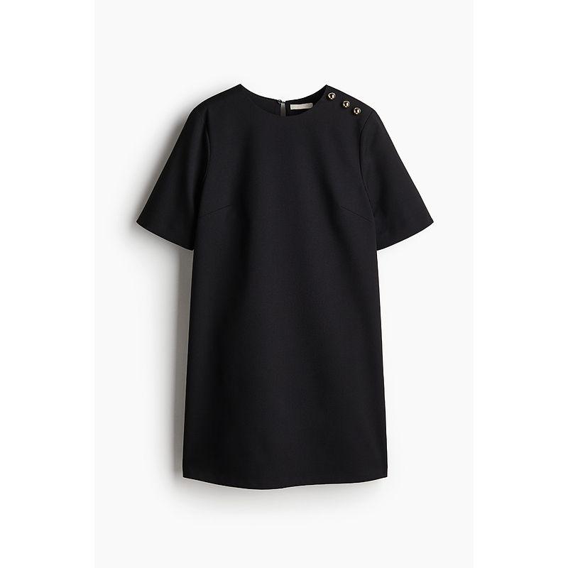 

HM Women s Clothing Dress 2025 Autumn New Arrival Elegance Short Skirt Fashion Casual Short Sleeve A- line Dress 1247028