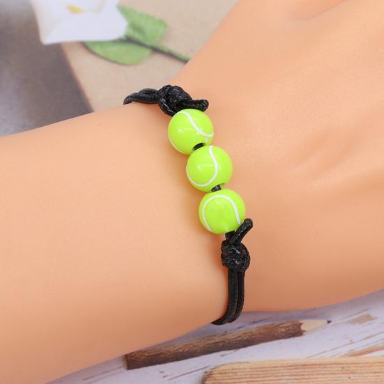 Sports Bracelet Rugby Braided Unisex Adjustable Ball Shape Bracelet Jewellery