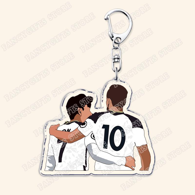 Popular Soccer Ball Player Keychains for Accessories Bag Football Key Chain Ring Fans Gifts Friends Keyrings 4
