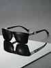 1Pc Luxury Fashion Square Male Sun Glasses Retro Fashion Item Sunglasses Driving Fishing Glasses Outdoor Sports