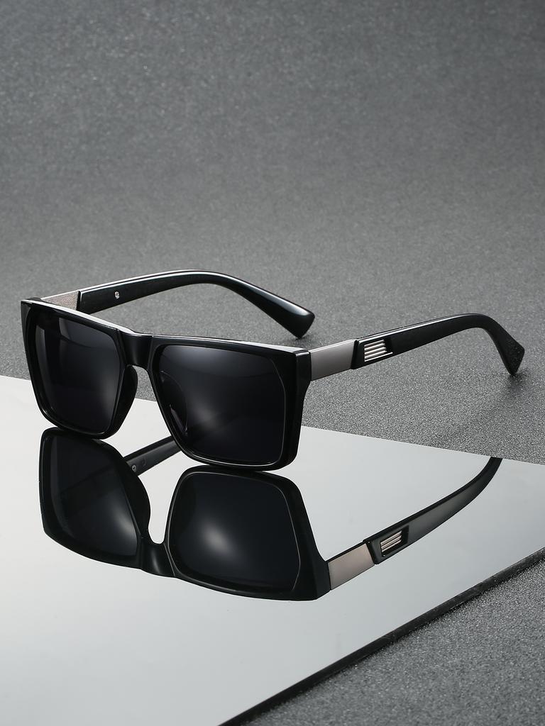 1Pc Luxury Fashion Square Male Sun Glasses Retro Fashion Item Sunglasses Driving Fishing Glasses Outdoor Sports
