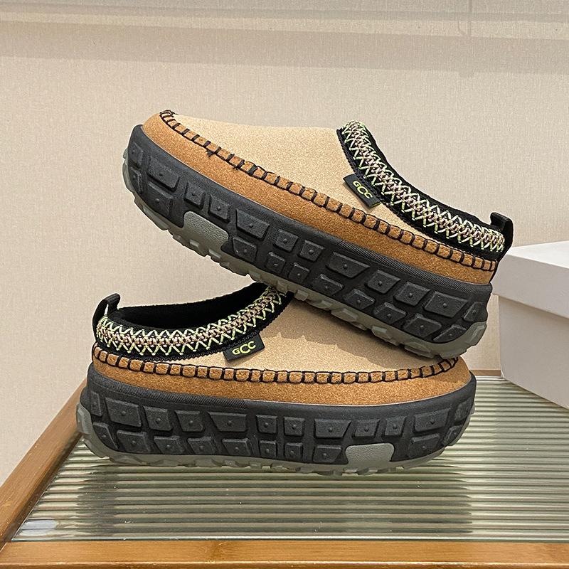 Fleece platform shoes women's new winter students is warm casual shoes thick soles increase LD