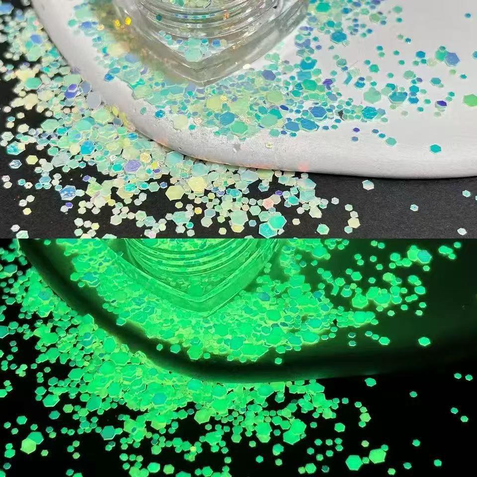 Luminous Glitter Nail Art Sequins - DIY Crafts & Christmas Decorations