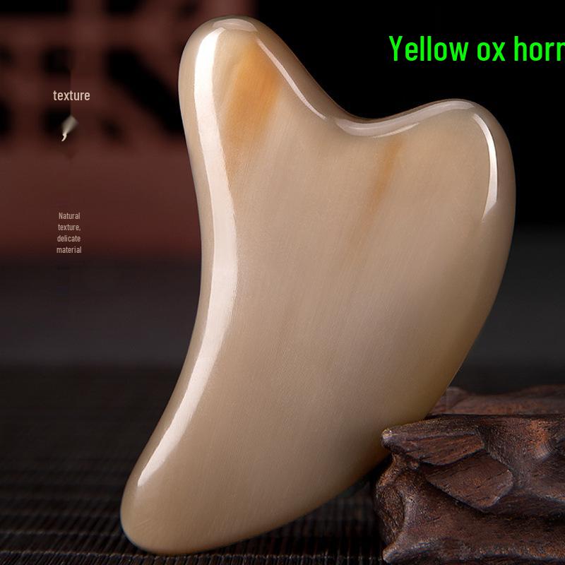 

Натуральный рог яка и буйвола Инструмент Гуа Ша - Утолщенный треугольный дизайн в форме сердца и дельфина Thick Black Horn 5-6mm