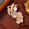 Women Men Classic Dazzle Pearl Mermaid Hime Enamel Badges Pins Vintage Exquisite Luxury Crystal Design Unisex Brooches Jewelry