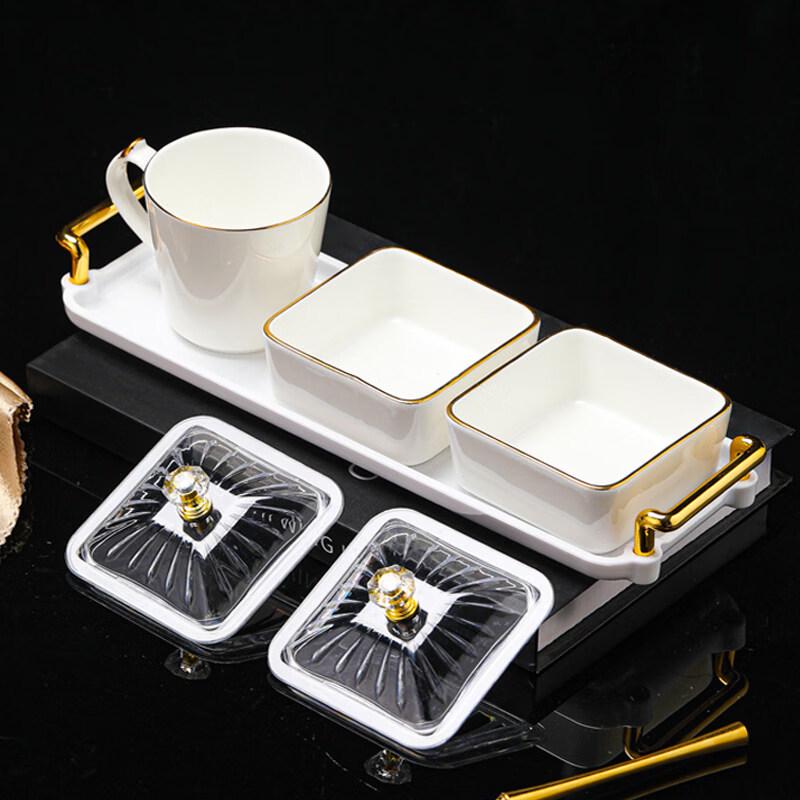 Ru Han Europäisches Keramik-Snack- und Dessert-Set