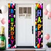 Happy Birthday Door Banner Decorations Porch Banners for Men Women Birthday Porch Sign Party Supplies Decoration for Outdoor Indoor Birthday Decor