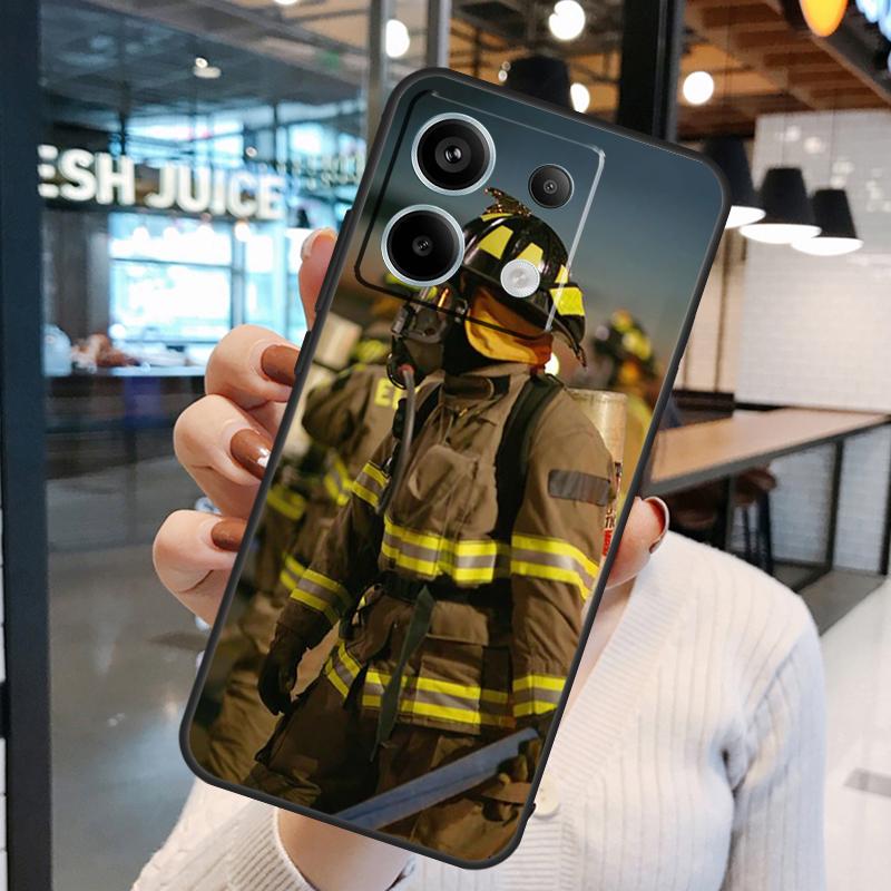 Cool Firefighter Heroes Fireman Case For Xiaomi Redmi Note 14 Pro 10 11 12 13 15 Pro Plus Redmi 15 10C 12C 13C 14C 15C Cover