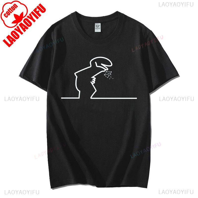 Happy La Linea Summer Casual T-Shirts Men Round Neck Graphic T Shirt Badum Linus Lineman Short Sleeve Tees Fashion Cotton Tops