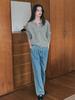 Lenina Hugo Two Tuck Straight Denim Pants_Blue
