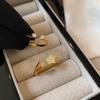 18k Gold-Plated Zirconia Star Open Ring for Women - Elegant, High-End Jewelry Piece