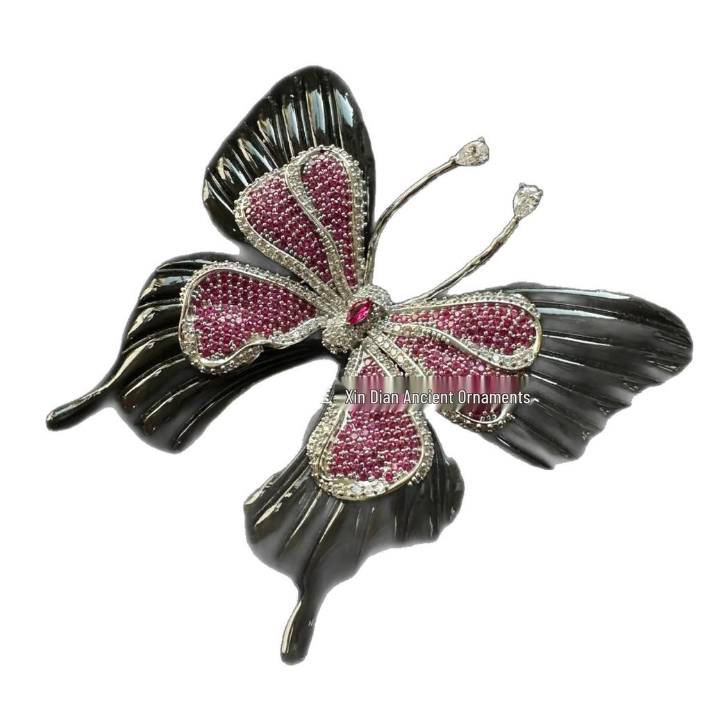 Elegant Vintage French Butterfly Brooch - Timeless Women's Accessory