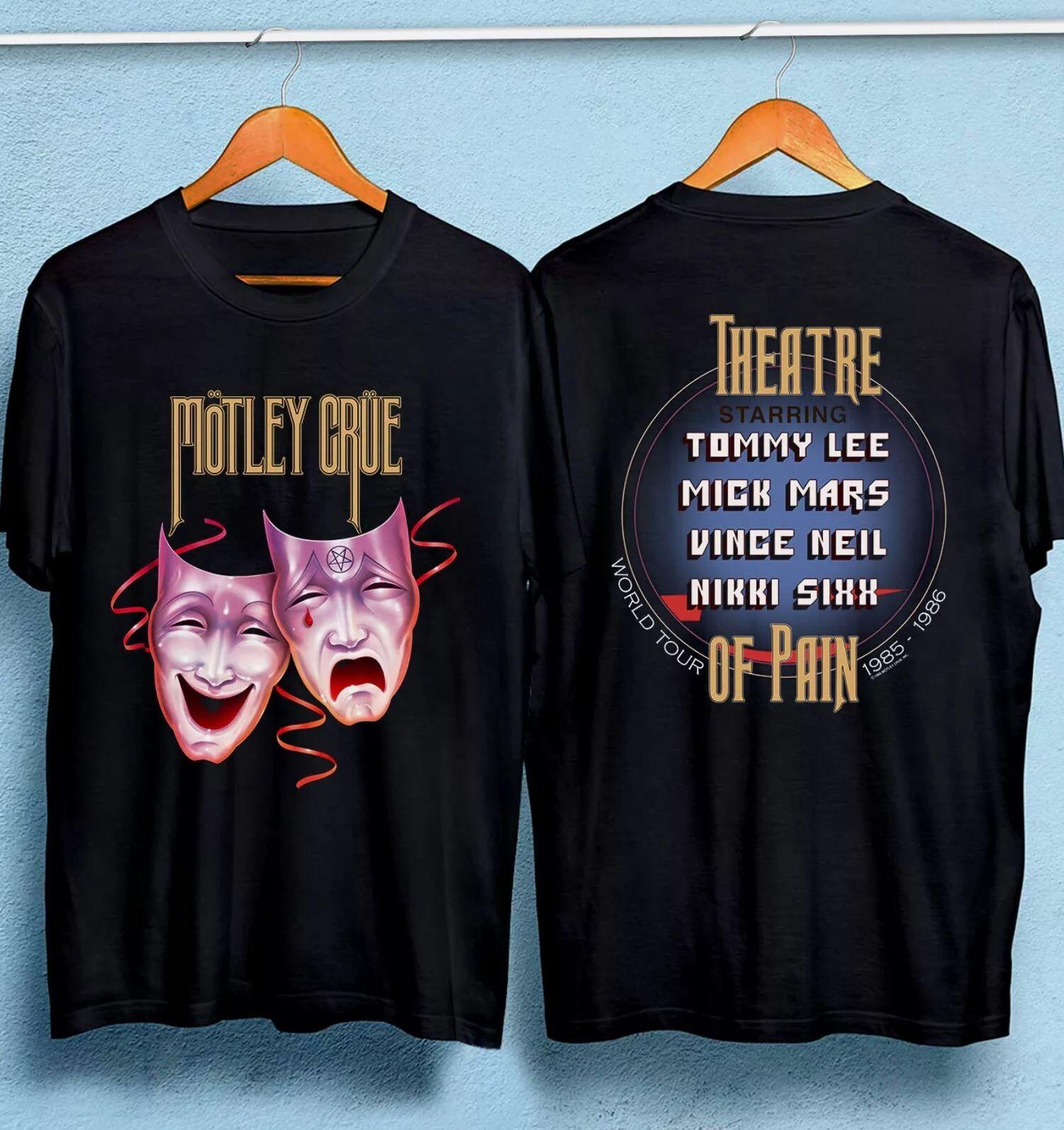 винтажная футболка мирового турне Motley Crue Theatre of Pain 1985 года L