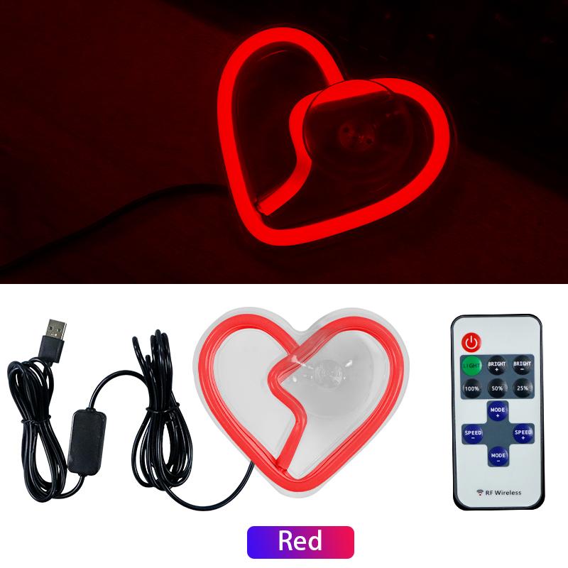 Car interior LED lights, Car window neon interior decoration lights,glowing heart atmosphere lights USB wiring ambient lighting