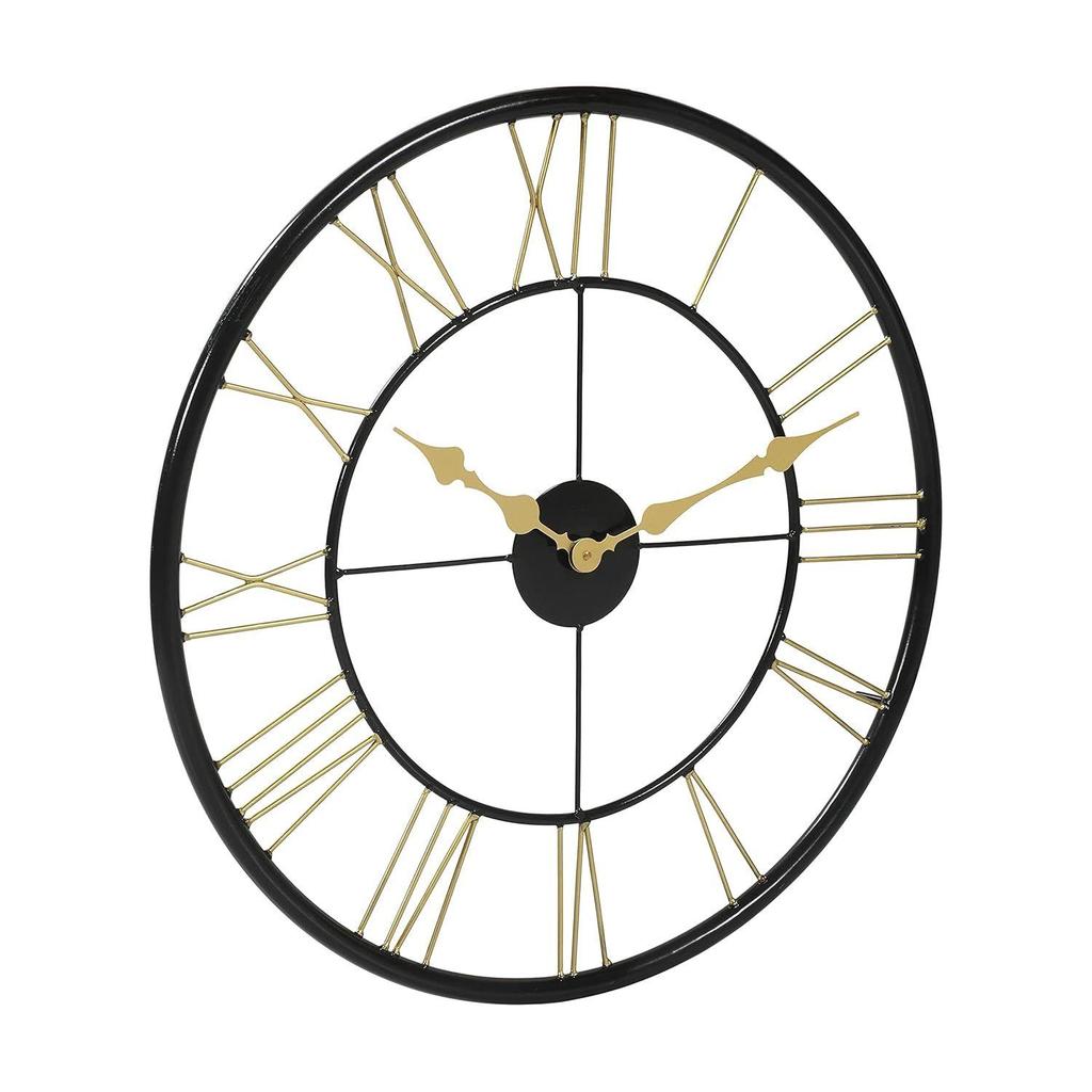 Roman Numeral Vintage Rustic Style Modern Transparent Home Decor Designer Watch Ideal for Living Room Home Office Analog Clock