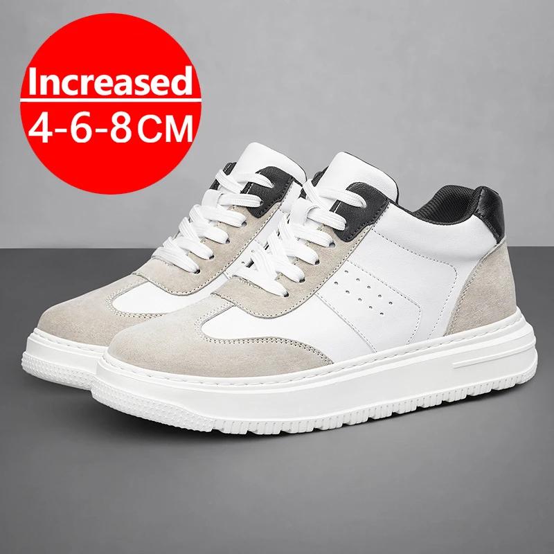 Nuevos Zapatos Deportivos Casuales Transpirables para Hombre de Otoño e Invierno, Invisibles, que Aumentan la Altura 8 cm, Zapatillas Deportivas Casuales de Running de Moda para Hombre