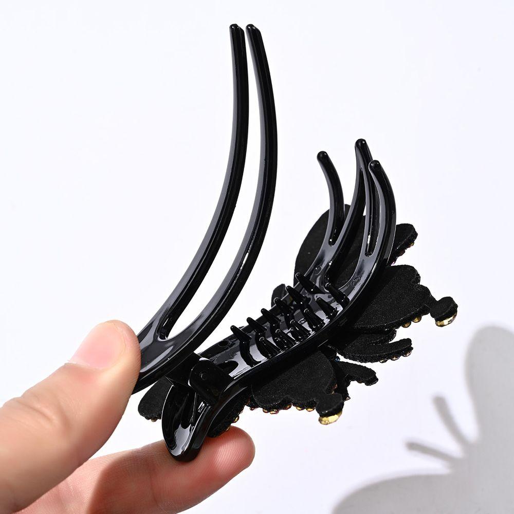 Rhinestone Colorful Butterfly Hair Accessories Duckbill Clip Korean Style Hair Clip Women Hair Claw