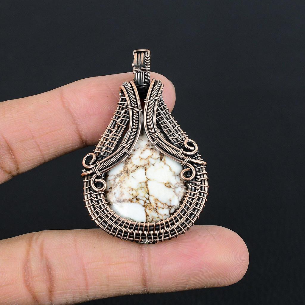 Wild Horse Pendant Gemstone Jewelry, 999 Copper Wire Wrapped Handmade Pendant, Latest Design Jewelry