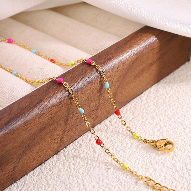 Vibrant Non-Fading Titanium Steel Anklet for Women – Trendy European & American Style