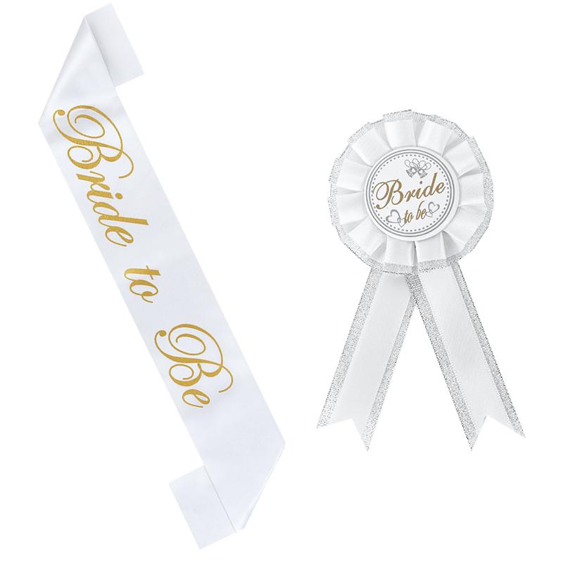 Bachelorette Party Decor Groom Bride To Be Sash Veil Badge for Wedding Bridal Shower Decoration Hen Party Supplies Team Bride