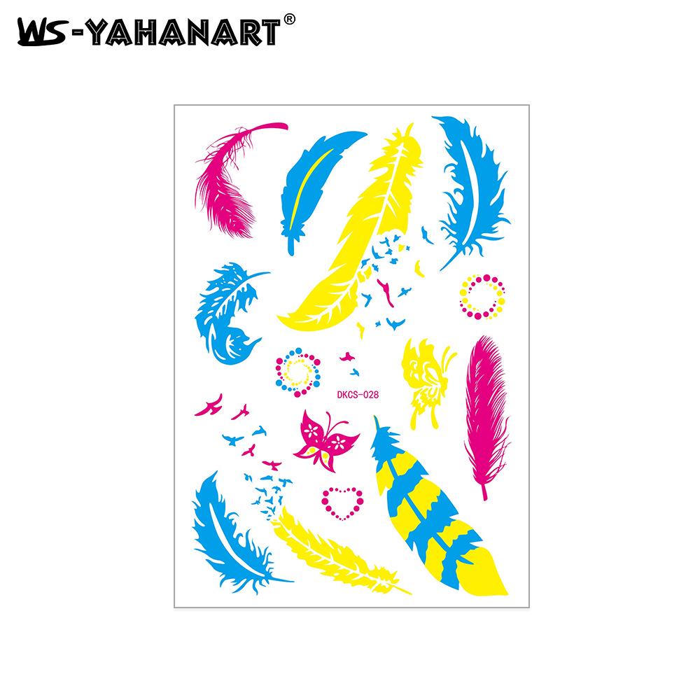 Creative Fluorescent Waterproof Full Arm and Face Tattoo Sticker