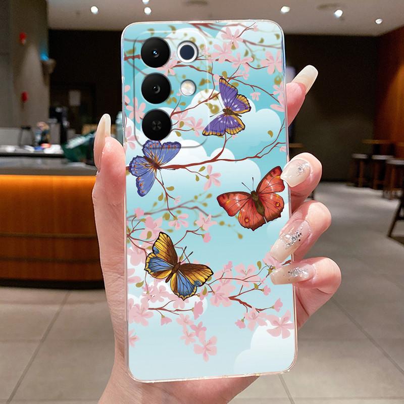 For Realme C85 Pro Case 2025 Clear Fashion Butterfly Flower Soft TPU Silicone Phone Cell Cover for RealmeC85 Pro 4G RMX5555 Case