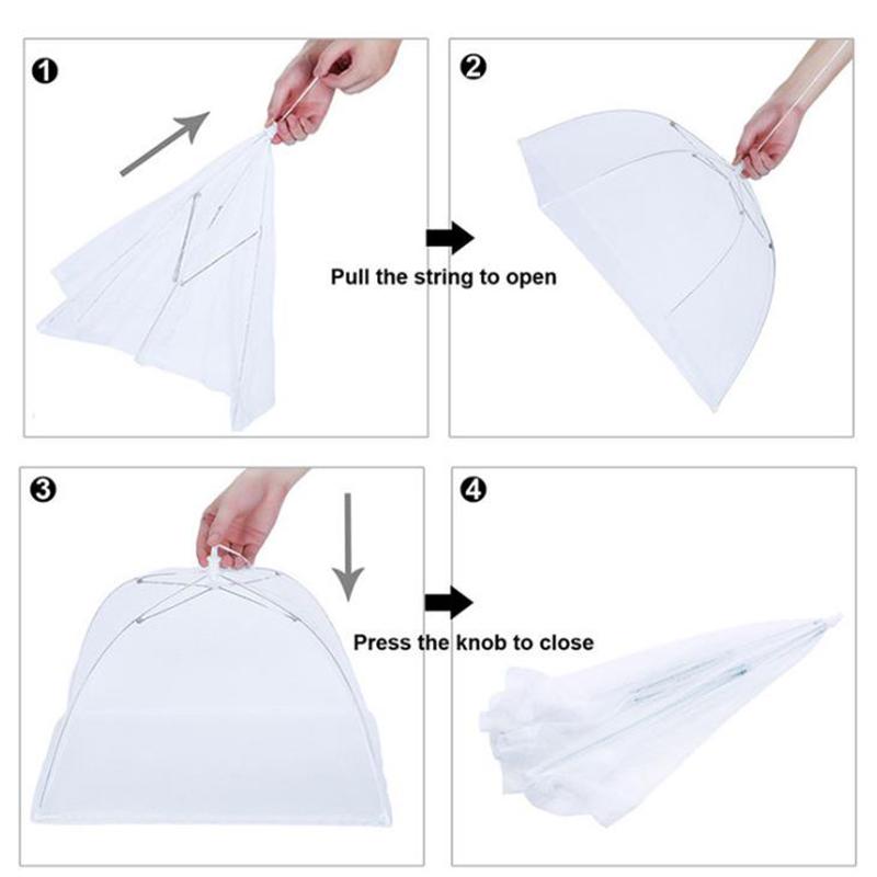 Netzabdeckung Lebensmittelschutz Faltbares Netz Schirm Küche Picknick Lebensmittelabdeckung