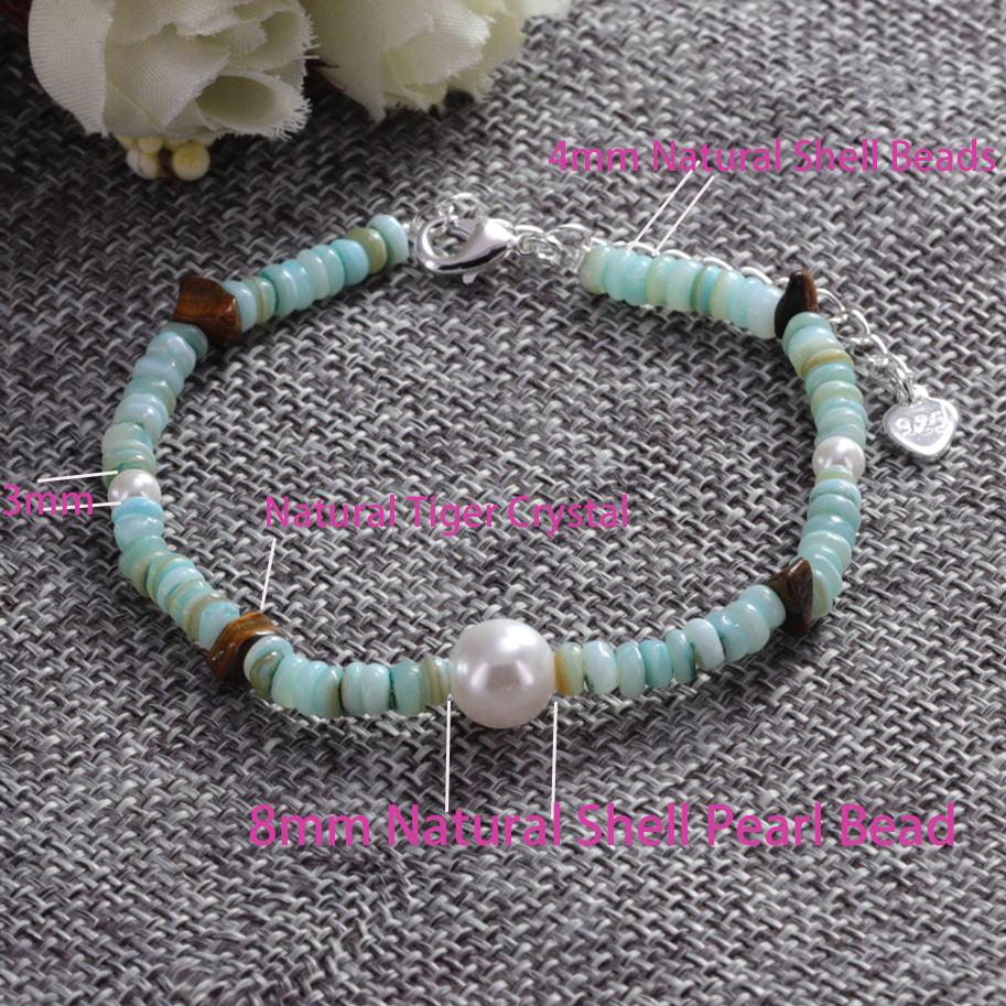 Bijuterii Cadou Brățară din mărgele de pietriș natural Brățări boeme fermecătoare Accesorii din cristal Lanț Mărgele de orez unisex Brățară turcoaz