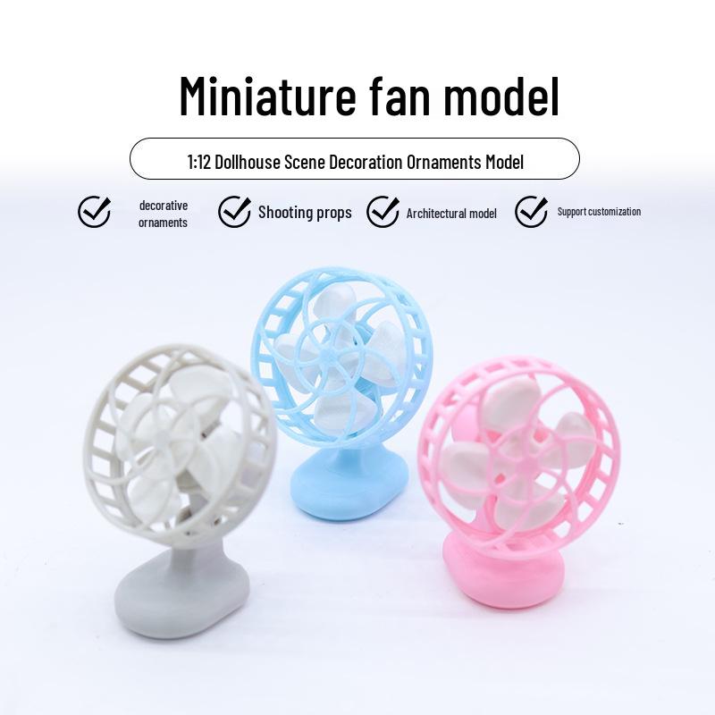 1:12 Dollhouse Miniature Electric Fan - DIY Playhouse Scene Furniture Ornament
