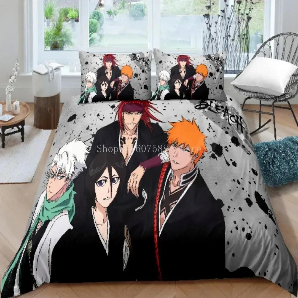 3D Bleach Kurosaki Ichigo Beddengoed Set Anime Dekbedovertrekken Kussenslopen Jongens Dekbed Beddengoed Sets Beddengoed Beddengoed