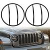 2X Front Headlight Lamp Guard Protect Cover Trim for Jeep Wrangler JL JLU 2018+