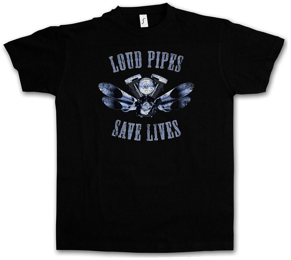 

LOUD PIPES SAVE LIVES T-SHIRT - Live To Ride Biker SAMCRO Rocker Club SOA Shirt L