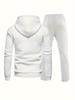 Men's Outfit Set Solid Long Sleeve Hoodie and Drawstring Sweatpants 2-piece Set for Spring Summer Outdoor Jogging Gym Workout