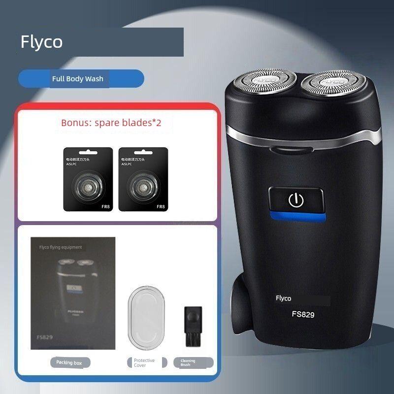 

Flyco Electric Shaver for Men, 2026 New Model, Portable Beard Trimmer, Fully Washable Razor Feike [Black] Comes Standard with +2 Spare Blades