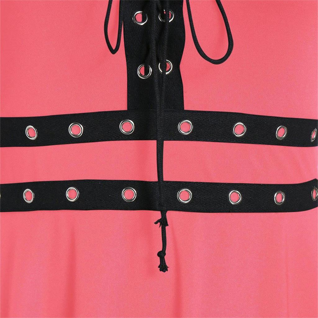 Kvinner Plus Size Cool Solid Bandasje Uregelmessig Hem Ermeløs Camisole Mini Dress