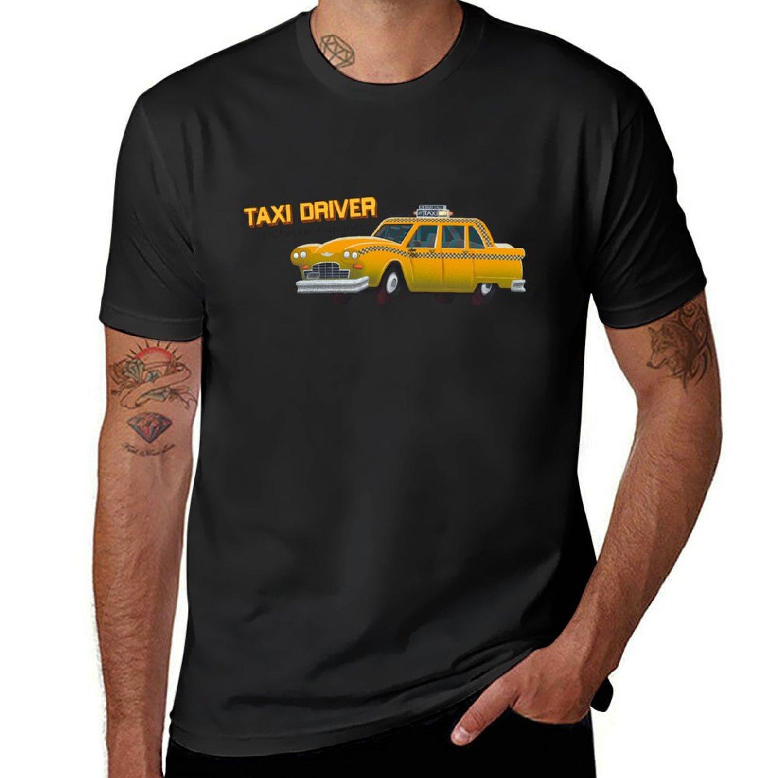 

Taxi Driver Tshirt for a boy korean fashion cute clothes funny t shirts for men 4XL