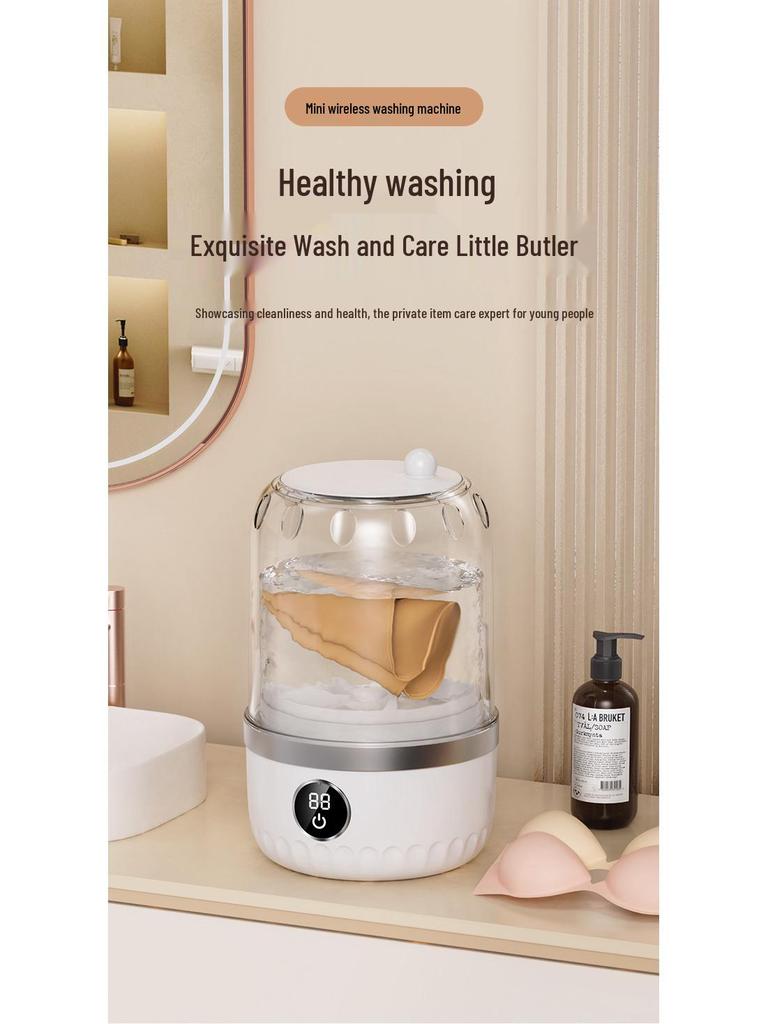 Portable Mini Wireless Underwear & Socks Washing Machine