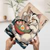 Cat Eating Ramen Bowl Poster Customized Wall Art Vintage Metal Signs Retro Tin Plaque for Man Cave Living Room Decoration Decor